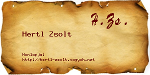 Hertl Zsolt névjegykártya